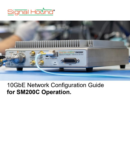 10 GbE Network Configuration Guide for SM200C Operation